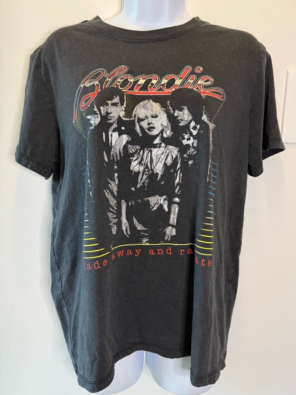 Blondie Band Graphic Tee in Faded Black